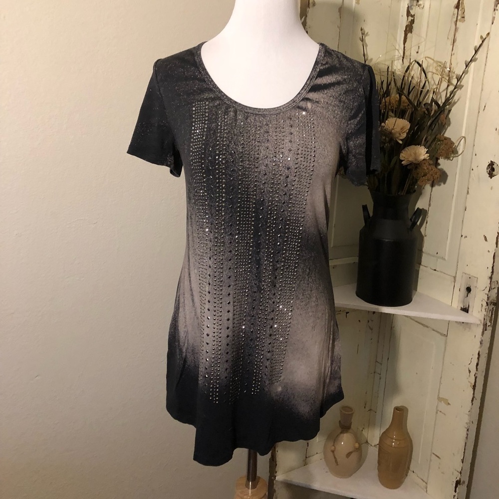 ⭐️Vocal Bling Black and Grey Shirt